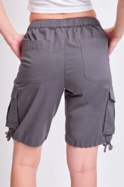 Women's High Rise Long Cargo Shorts -Wana Fashion Shop S2949P1 CHAR 6