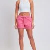 Women's Frayed Hem Pull-on Shorts