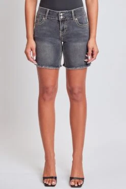 Women's Heavy Stitch 2 Button Long Shorts -Wana Fashion Shop S305051N 08X 7