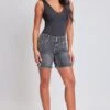 Women's Heavy Stitch 2 Button Long Shorts -Wana Fashion Shop S305051N 08X 8