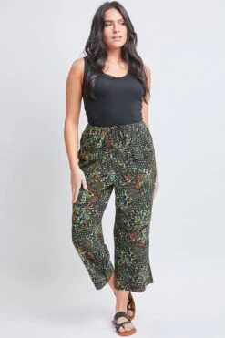 Women's Lifestyle Pull-On Capri W/ Flap Patch Pocket -Wana Fashion Shop WC1119R1 AN014 2