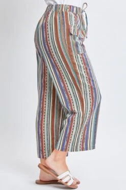 Women's Lifestyle Pull-On Capri W/ Flap Patch Pocket -Wana Fashion Shop WC1119R1 ST019 3