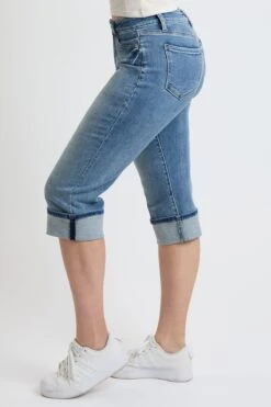 Women's Premium Stretch Essential Cuff Capri -Wana Fashion Shop WC121960 35T 2