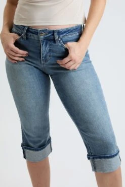 Women's Premium Stretch Essential Cuff Capri -Wana Fashion Shop WC121960 35T 7