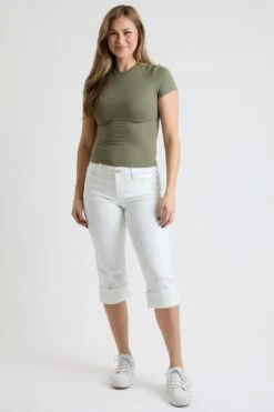 Women's Premium Stretch Essential Cuff Capri -Wana Fashion Shop WC121960 K37 2 5f48a690 05ea 4e6b a115 fa2f6cc78a5f