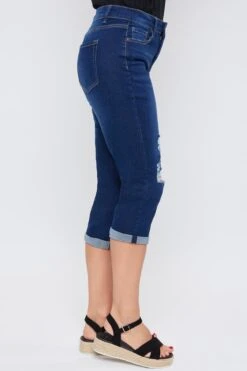 Women's Essential High Rise Cuffed Capri Jeans -Wana Fashion Shop WC35041 S1955 3