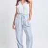 Women's Linen Joggers With Banded Hem
