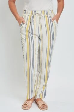 Women's Pull-On Relaxed Straight Leg Pant Fray Hem 16 Women's Pull-On Relaxed Straight Leg Pant Fray Hem -Wana Fashion Shop WF1196LN ST009 2