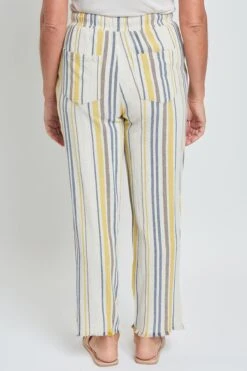 Women's Pull-On Relaxed Straight Leg Pant Fray Hem 19 Women's Pull-On Relaxed Straight Leg Pant Fray Hem -Wana Fashion Shop WF1196LN ST009 5