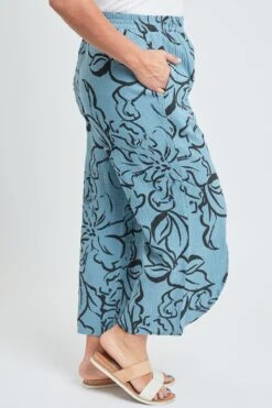 Women’s Double Gauze Front Split Wide Leg Pants 24 Women’s Double Gauze Front Split Wide Leg Pants -Wana Fashion Shop WF1199DG AB005 6