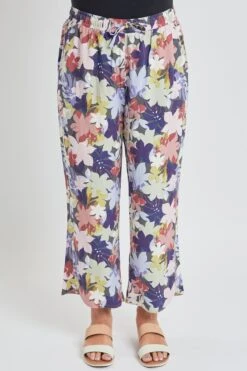 Women's Pull-On Stove Pipe Pant With Tulip Hem Detail -Wana Fashion Shop WF1206R1 FL011 1