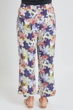Women's Pull-On Stove Pipe Pant With Tulip Hem Detail -Wana Fashion Shop WF1206R1 FL011 3
