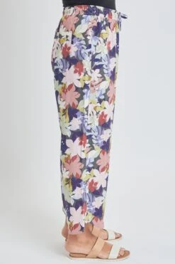 Women's Pull-On Stove Pipe Pant With Tulip Hem Detail -Wana Fashion Shop WF1206R1 FL011 4