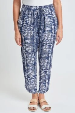 Women's Straight Tapered High Rise Drawstring Waistband Pants Lifestyle Collection -Wana Fashion Shop WF1208CG AN009 1