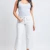 Women's Hyperstretch Cropped Wide Leg Pants -Wana Fashion Shop WF122631 WHITE 2