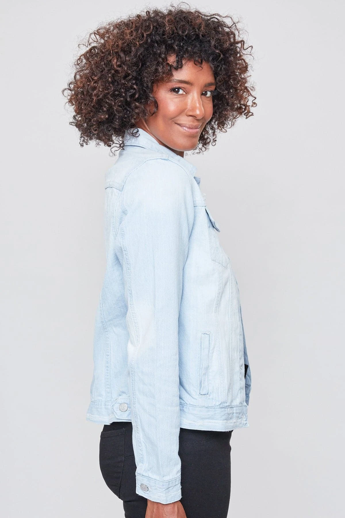 Women's Distressed Denim Jacket 10 Women's Distressed Denim Jacket - Image 8