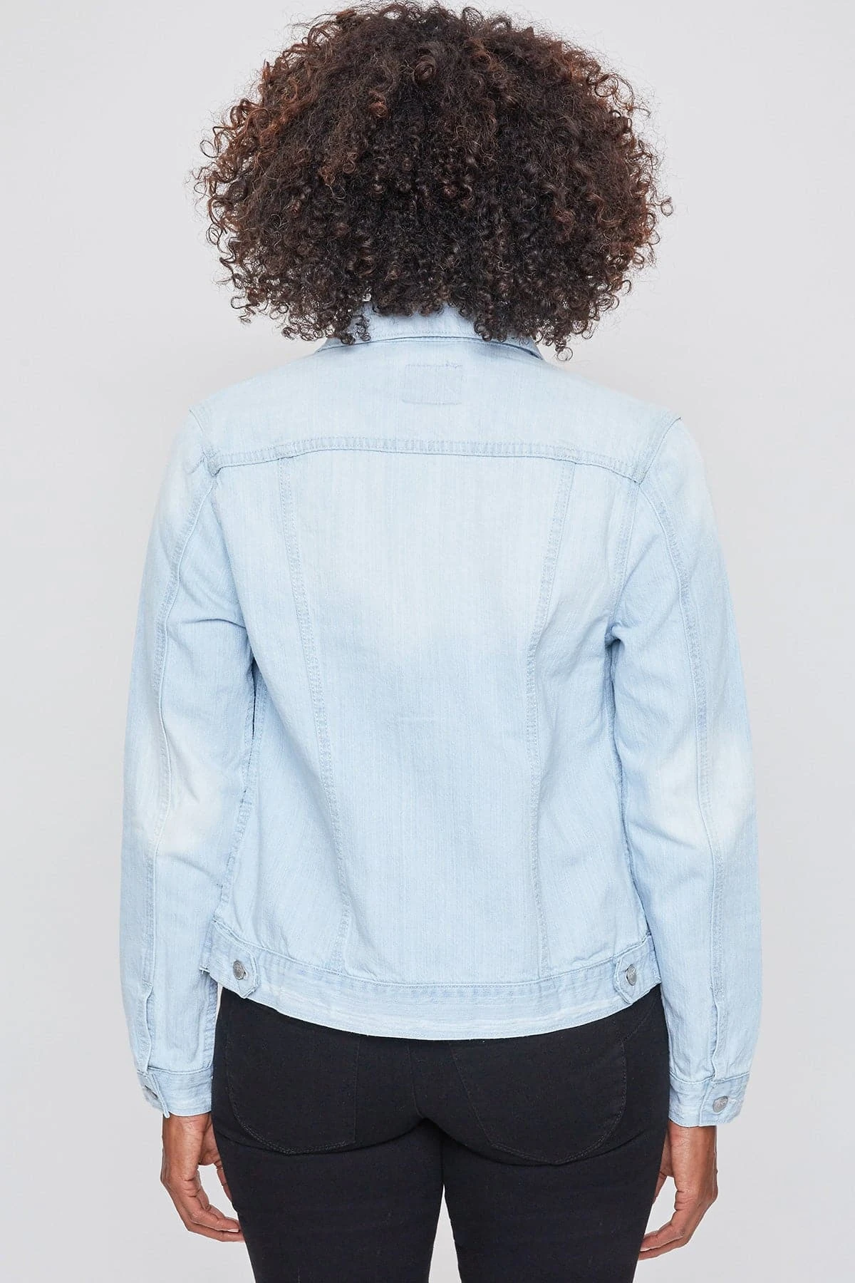 Women's Distressed Denim Jacket 9 Women's Distressed Denim Jacket - Image 7