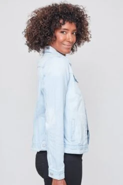 Women's Distressed Denim Jacket 23 Women's Distressed Denim Jacket -Wana Fashion Shop WJ104976 Q997 3