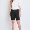 Women's 3-Button Slim Stretch Tummy Control Bermuda