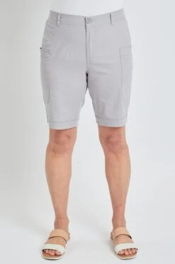 Women's Wide Leg Bermuda Shorts With Big Pockets -Wana Fashion Shop WM1090P1 SILVA 1