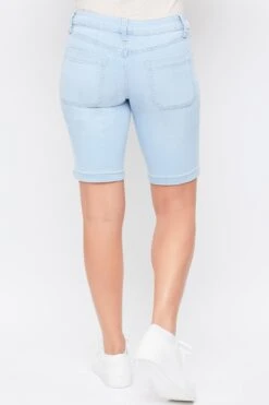 Women's Mid Rise Porkchop Pocket Bermuda Side Slit Hem 14 Women's Mid Rise Porkchop Pocket Bermuda Side Slit Hem -Wana Fashion Shop WM109350 L36 5