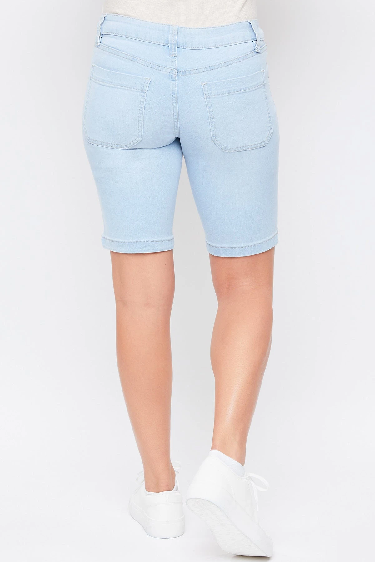 Women's Mid Rise Porkchop Pocket Bermuda Side Slit Hem 6 Women's Mid Rise Porkchop Pocket Bermuda Side Slit Hem - Image 4