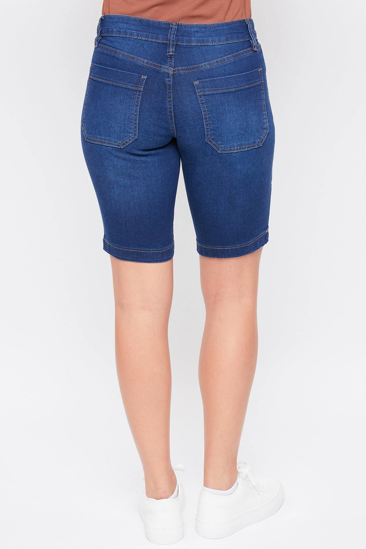 Women's Mid Rise Porkchop Pocket Bermuda Side Slit Hem 11 Women's Mid Rise Porkchop Pocket Bermuda Side Slit Hem - Image 9