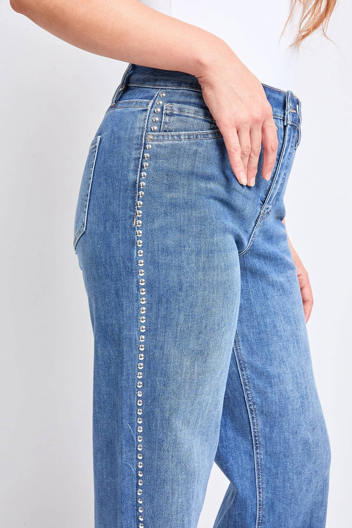 Women's Studded Wide Leg Jeans 5 Women's Studded Wide Leg Jeans - Image 3