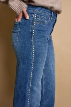 Women's Studded Wide Leg Jeans 16 Women's Studded Wide Leg Jeans -Wana Fashion Shop WP002050 08M TAYLOR LS2