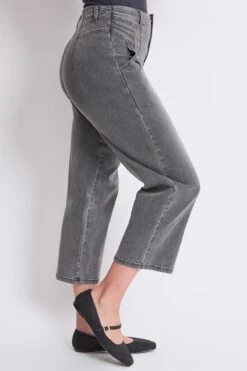 Women's High Rise Crop Detailed Wide Leg Jeans -Wana Fashion Shop WP005950 36X 2