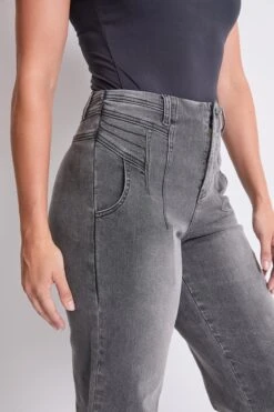 Women's High Rise Crop Detailed Wide Leg Jeans -Wana Fashion Shop WP005950 36X 7