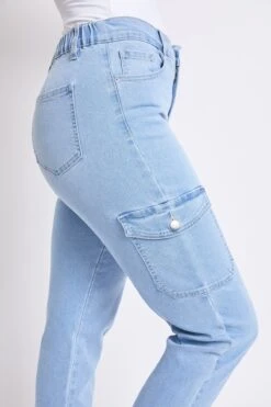 Women's High Rise Slim Straight Cargo Jeans -Wana Fashion Shop WP008850 36L 3