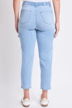 Women's High Rise Slim Straight Cargo Jeans -Wana Fashion Shop WP008850 36L 4