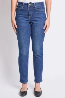 Women's High Rise Basic 5 Pocket Straight Leg Jeans -Wana Fashion Shop WP023929 08S 1