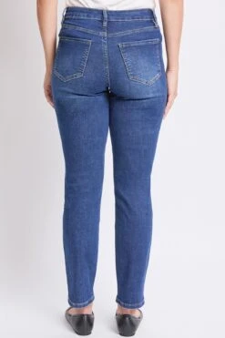 Women's High Rise Basic 5 Pocket Straight Leg Jeans -Wana Fashion Shop WP023929 08S 3