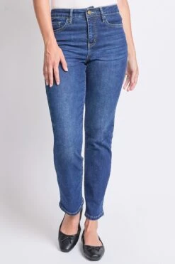 Women's High Rise Basic 5 Pocket Straight Leg Jeans -Wana Fashion Shop WP023929 08S 6