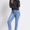 Women's High Rise Basic 5 Pocket Straight Leg Jeans -Wana Fashion Shop WP023929 35M 7