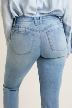 Women's High Rise Curve Confidence WannaBettaButt Straight Leg Jeans -Wana Fashion Shop WP024175 35C 5