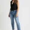 Women's Premium Stretch Cropped Slim Straight Jeans