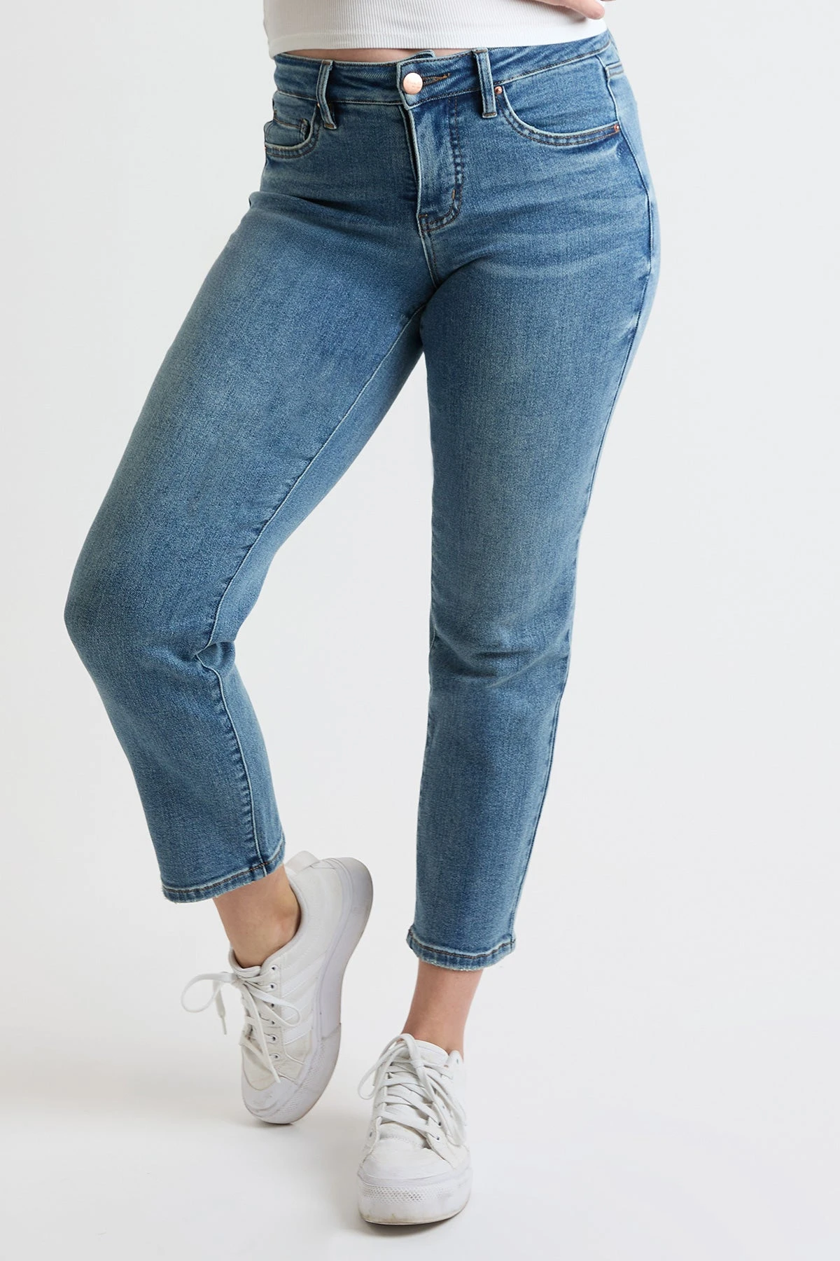 Women's Premium Stretch Cropped Slim Straight Jeans 11 Women's Premium Stretch Cropped Slim Straight Jeans - Image 9