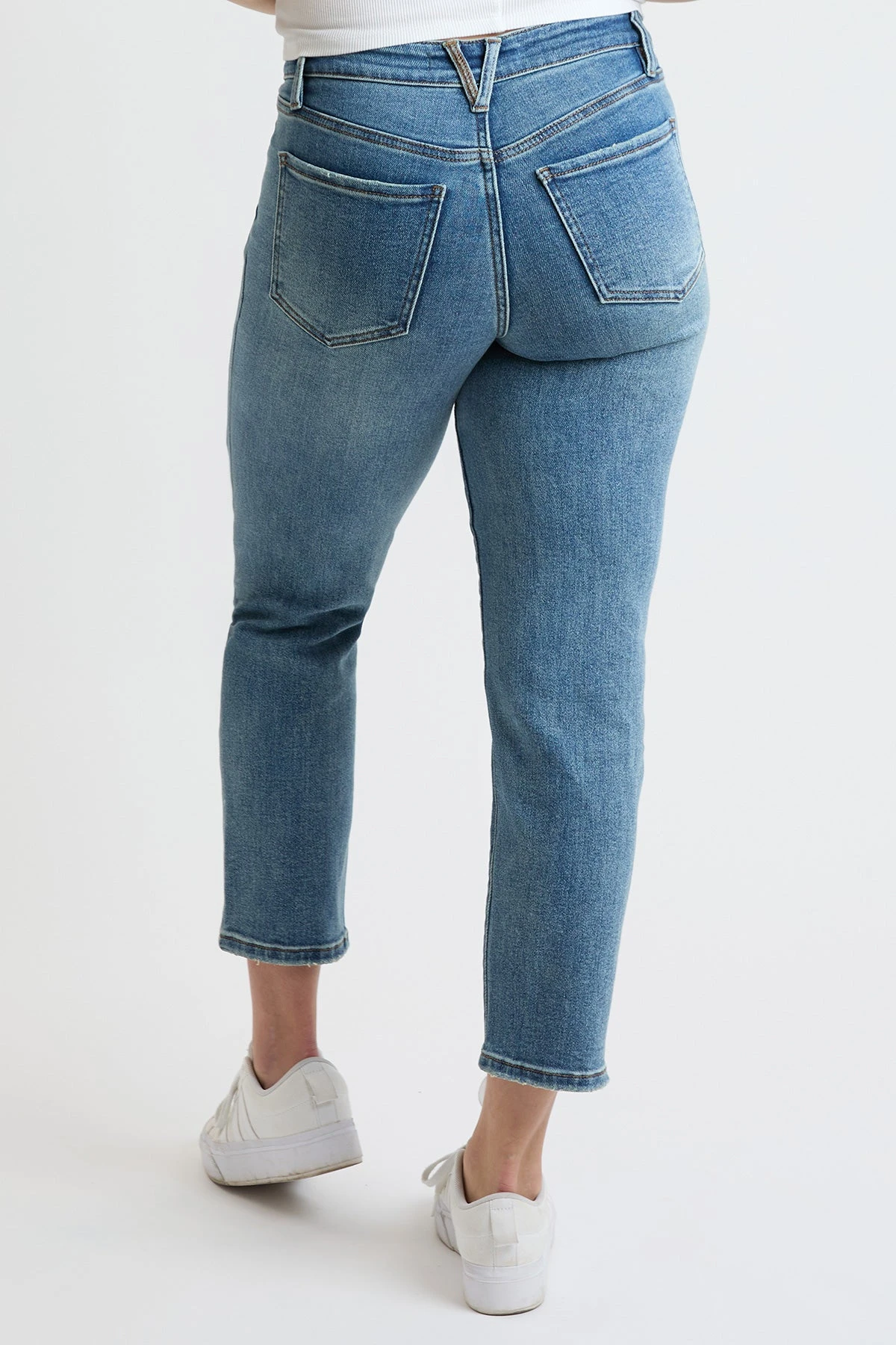 Women's Premium Stretch Cropped Slim Straight Jeans 14 Women's Premium Stretch Cropped Slim Straight Jeans - Image 12