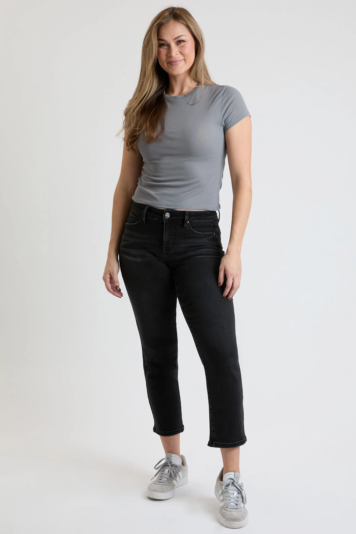 Women's Premium Stretch Cropped Slim Straight Jeans 16 Women's Premium Stretch Cropped Slim Straight Jeans - Image 14