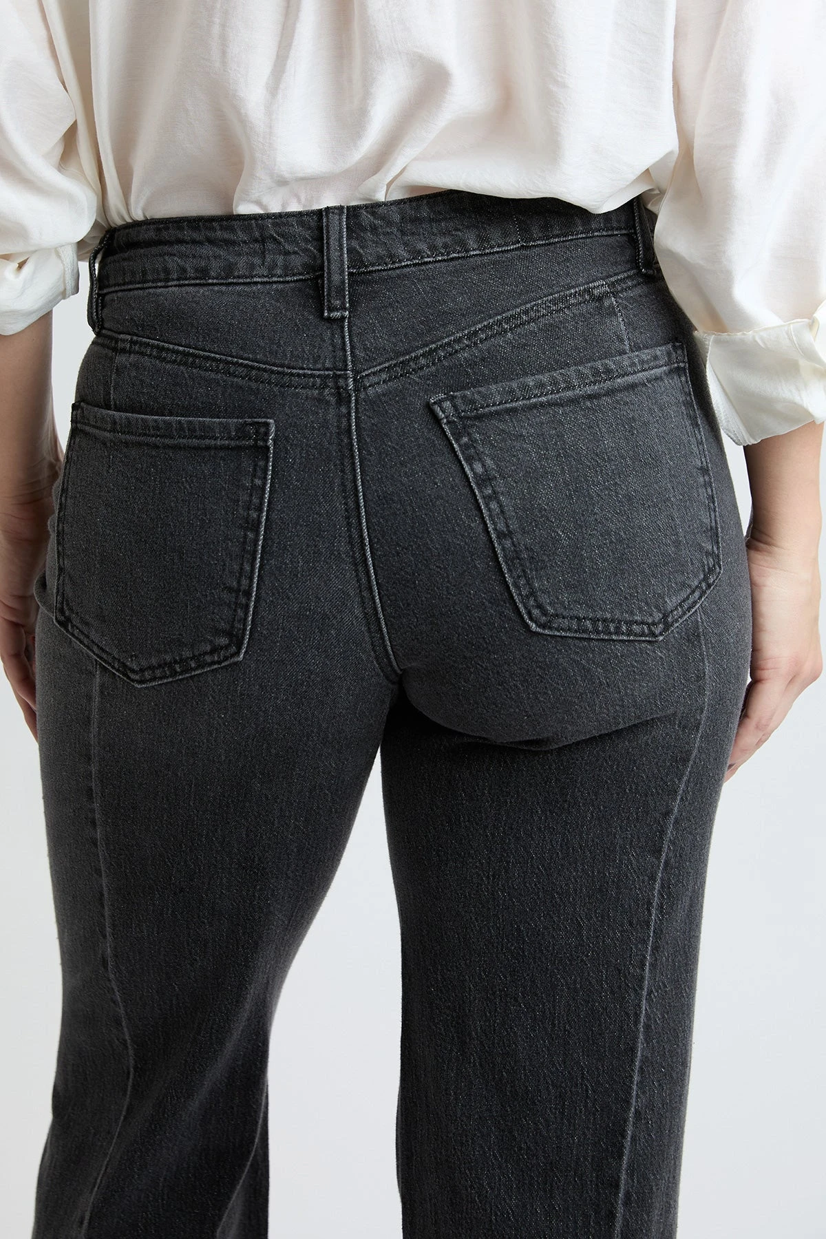 Women's High Rise Wide Leg Jeans With Angled Seam 13 Women's High Rise Wide Leg Jeans With Angled Seam - Image 11