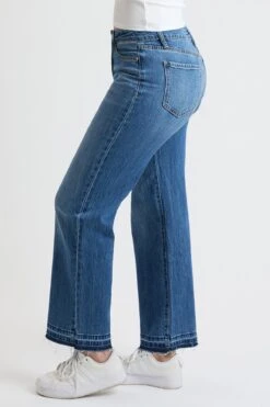 Women's High Rise Wide Leg Jeans With Raw Hem -Wana Fashion Shop WP031899 08M 2 fd758904 2436 4376 aad4 964a83211189