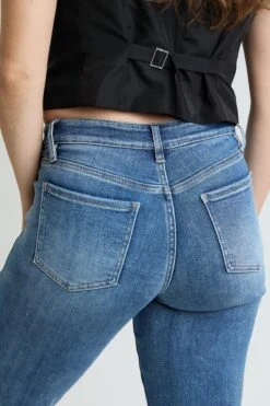 Women's Premium Stretch Cropped Mega Cuff Jeans -Wana Fashion Shop WP036260 108M 8