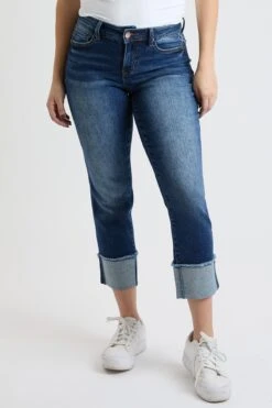 Women's Premium Stretch Cropped Mega Cuff Jeans -Wana Fashion Shop WP036260 108N 1 33e2a9f8 2959 4e42 aa03 d92a3731b42a