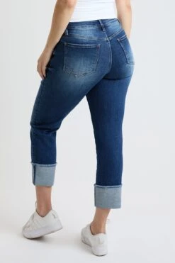 Women's Premium Stretch Cropped Mega Cuff Jeans -Wana Fashion Shop WP036260 108N 3 1f6e980f 6160 4093 bb0d f379bb456c71