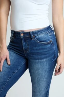 Women's Premium Stretch Cropped Mega Cuff Jeans -Wana Fashion Shop WP036260 108N 7