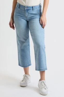 Women's High Rise Wide Leg Jeans With Elastic Back -Wana Fashion Shop WP038999 08L 1 48735fea b8f2 4062 8569 19a7c8c1a638