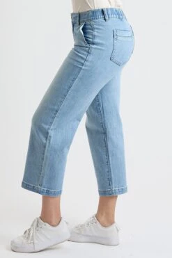 Women's High Rise Wide Leg Jeans With Elastic Back -Wana Fashion Shop WP038999 08L 3 8250079d dfbe 4401 8639 dffa3c697e52